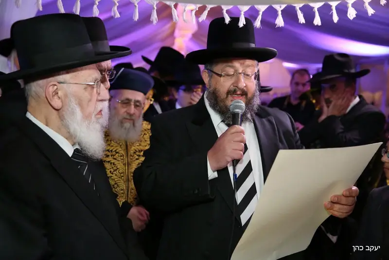חתונה דרעי עם חכם שלום כהן, הרב יהודה דרעי והרב יצחק יוסף