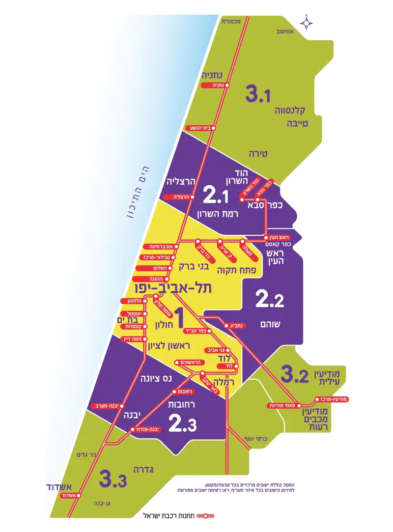 מפה מעודכנת תל אביב