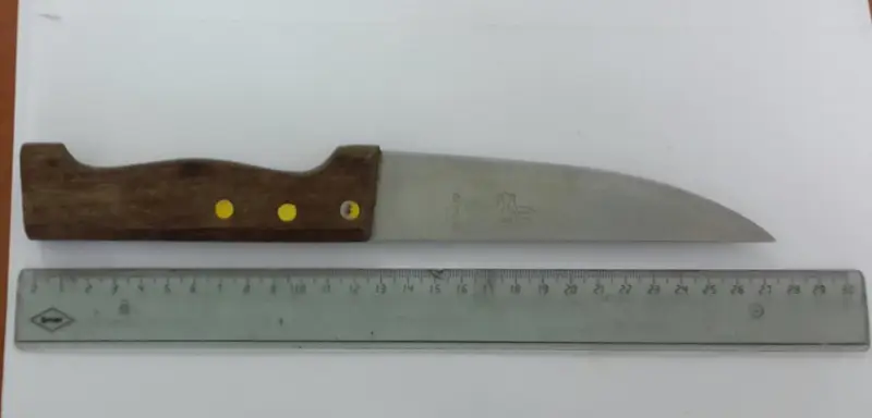 הסכין. צילום: חטיבת המשטרה