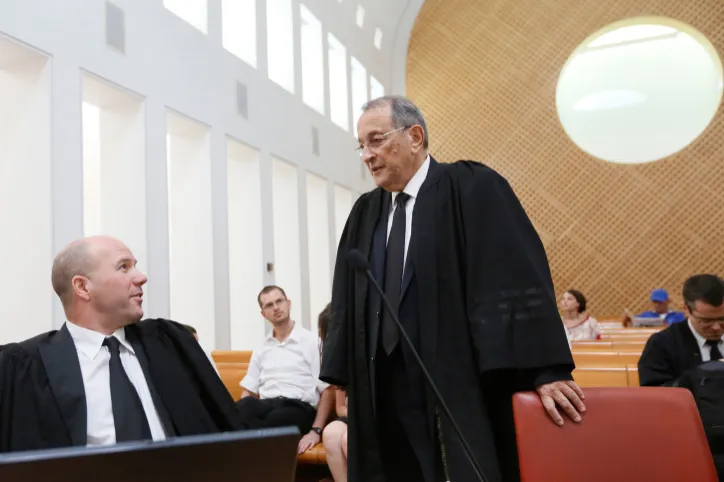 FORMER ISRAELI PRIME MINISTER EHUD OLMERT CORRUPTION TRIAL