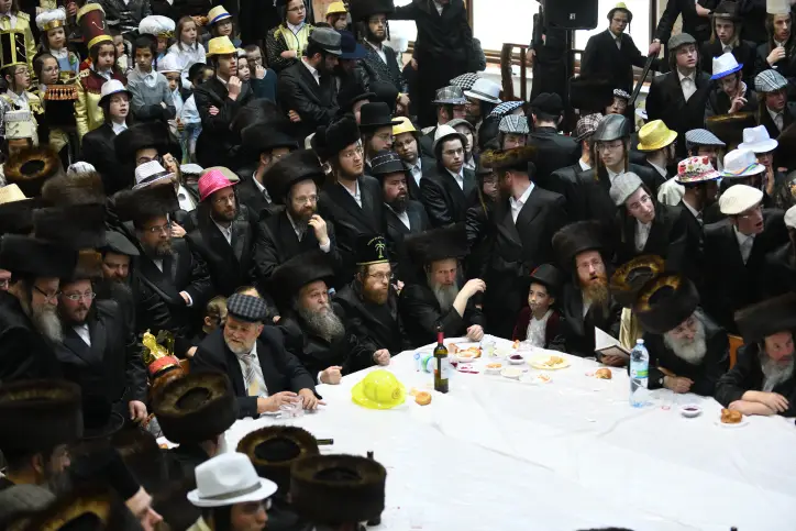 Ultra-Orthodox Jews celeberate Purim Holiday in Me'a She'arim neighborood in Jerusalem