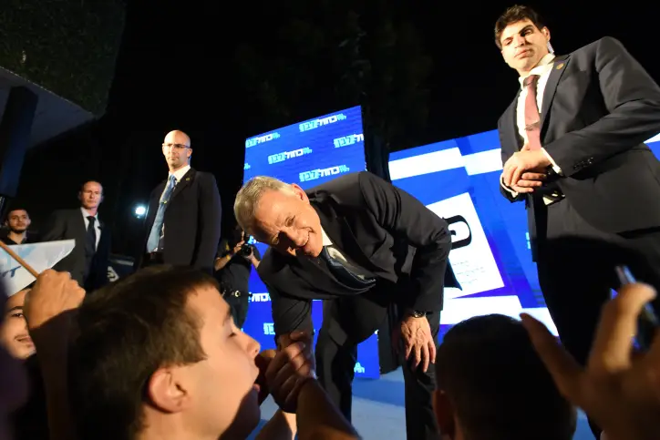 Blue and White party election campaign event in Tel Aviv