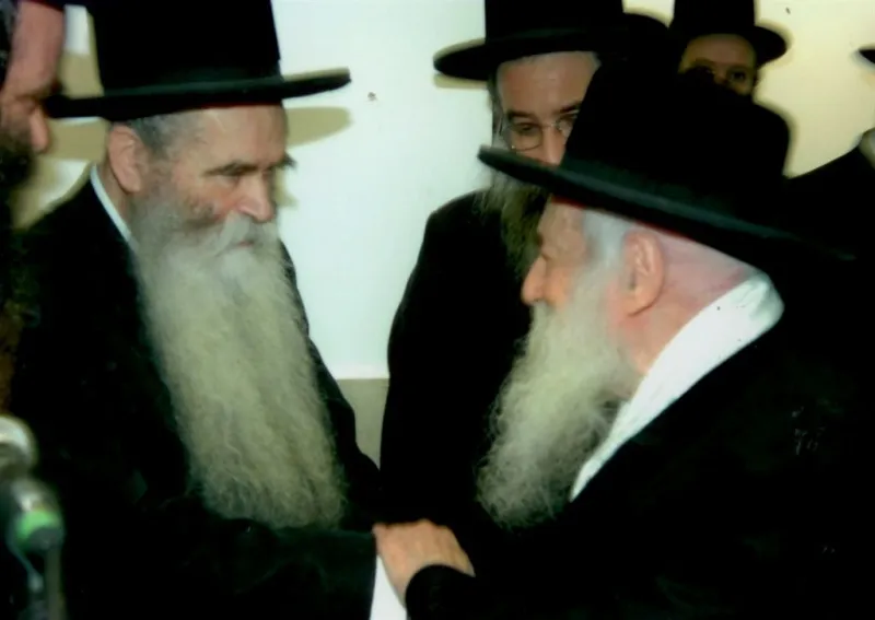 נשיא הכולל הגר'ש ברייש רבה של ציריך מקבל את פני הגר'ש ואזנר