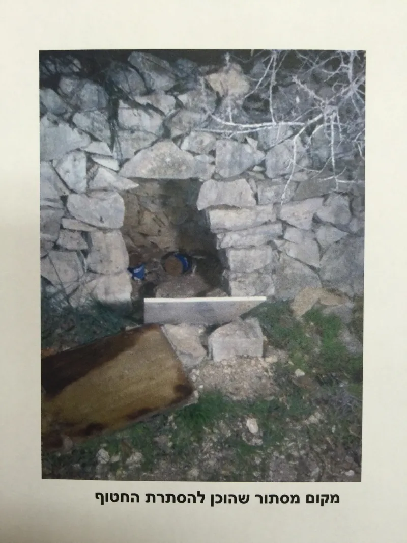 המערה שהוכנה מראש להסתרת החטוף