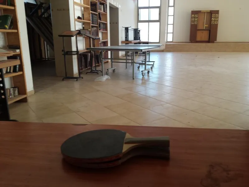 שולחן פינג פונג בבית המדרש