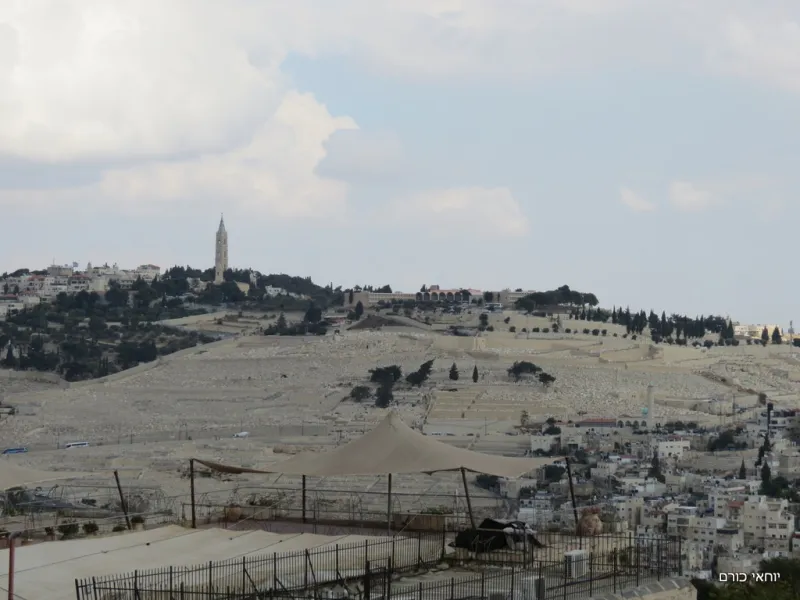 תצפית לעיר העתיקה מגג קבר דוד