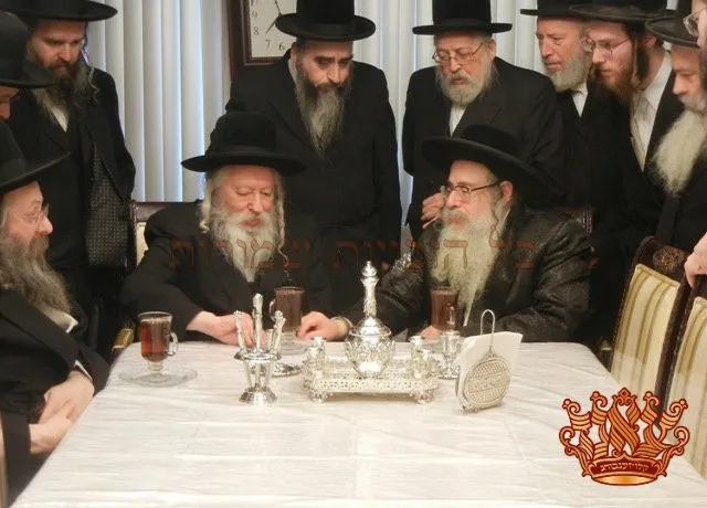 Gerer Rebbe Visit by Rabeini Shlita (5)