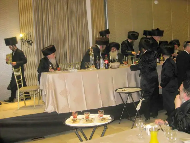 הגר''מ ארנסטר ראש ישיבת ויזניץ עם  האדמו''ר מוולברוז'(6)