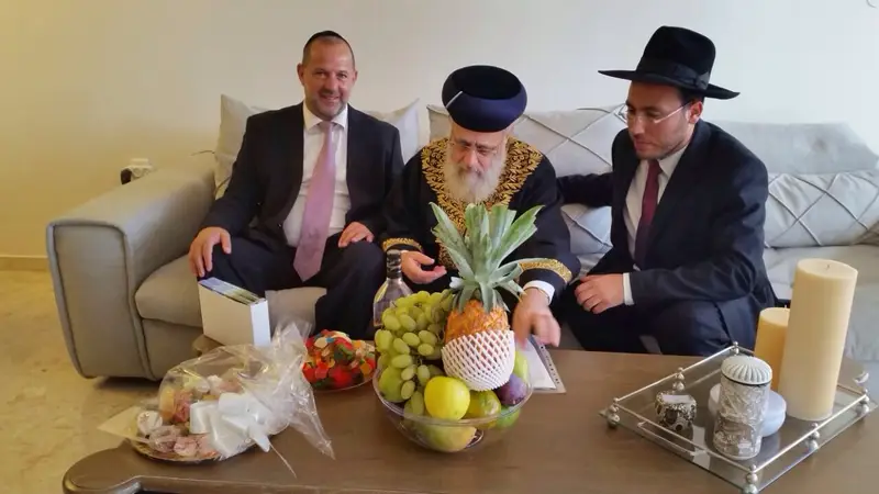 עם רפי ברנז והרב שמואלי יצחק יוסף 