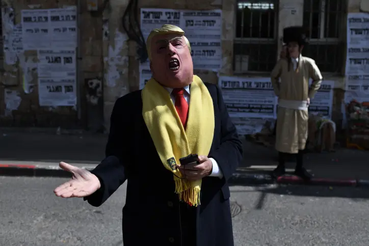Ultra-Orthodox Jews celeberate Purim Holiday in Me'a She'arim neighborood in Jerusalem