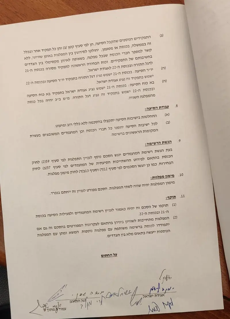 חתומים הסכם