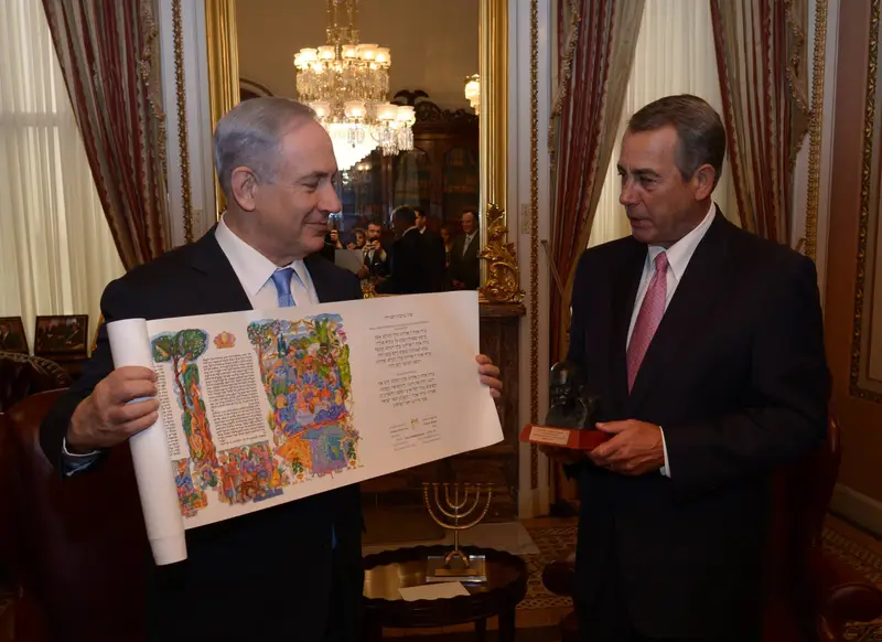 נתניהו ג'ון ביינר מגילת אסתר