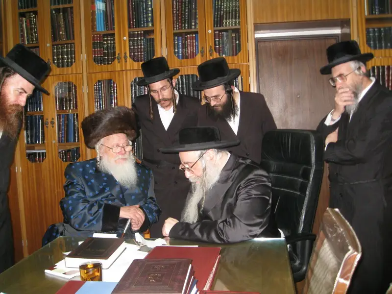 עם האדמו"ר מצאנז | צילום: משה גולשטיין